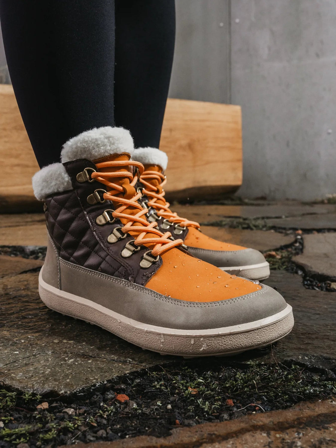 Boots Olivia - Warm Leather Winter Boots with Merino Wool Lining - MyMara