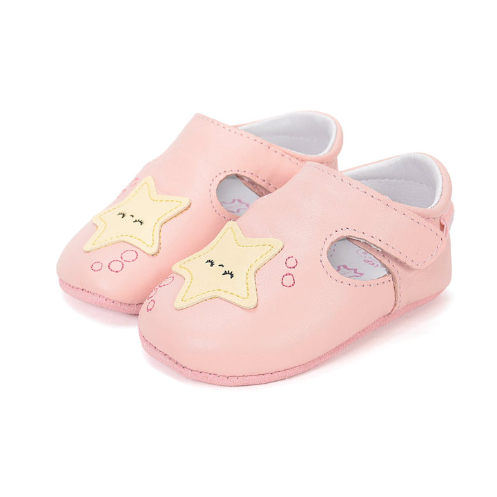 Leather Slippers for Prewalkers Star - MyMara