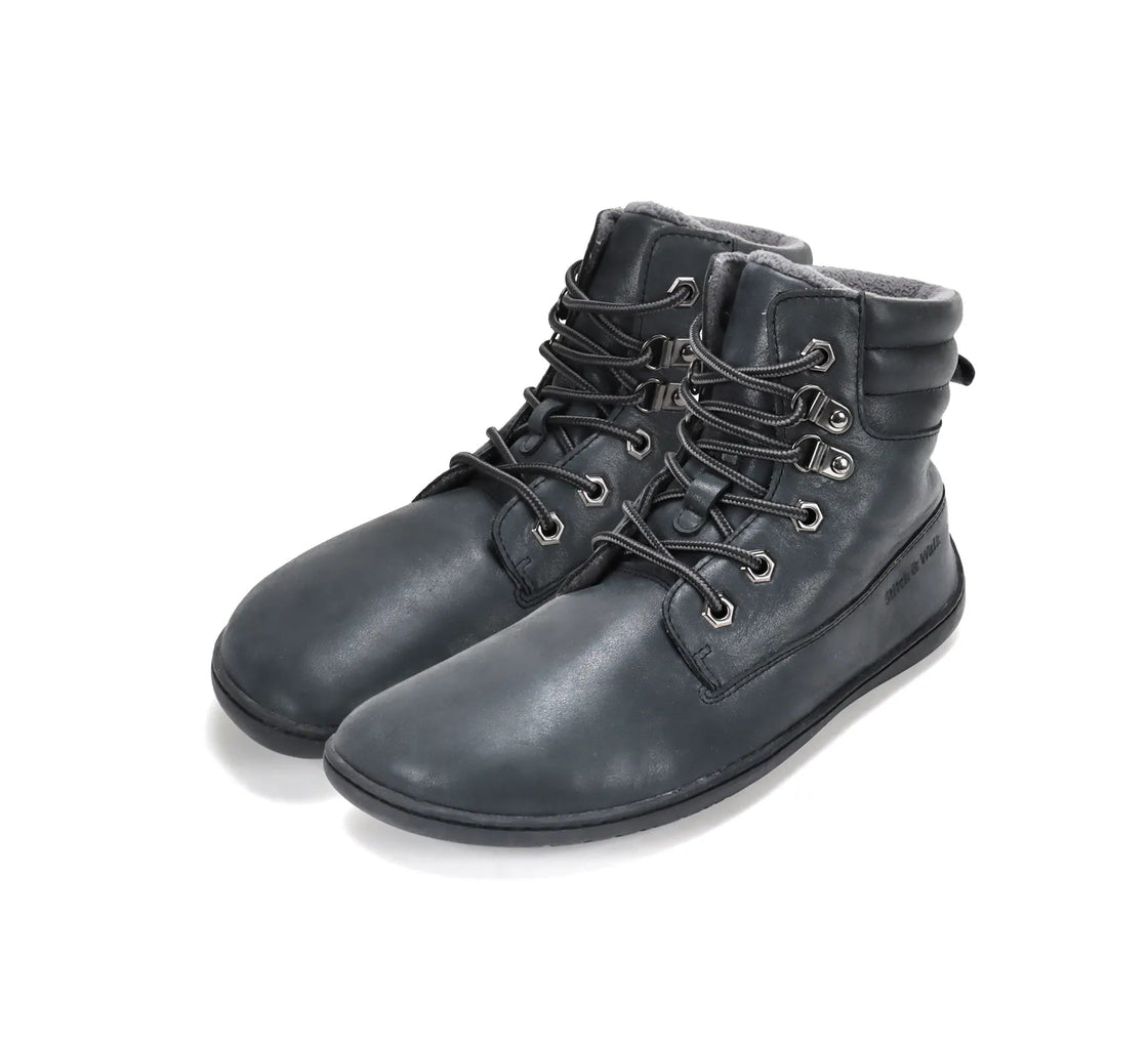 Stitch & Walk Fleece-Lined Leather Barefoot Boots - MyMara